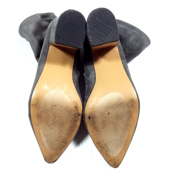 Steve Madden Lolli Gray Suede Ankle Boots - Picture 5 of 7